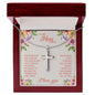 Stainless Cross Necklace - You Gave Me Confidence Mom