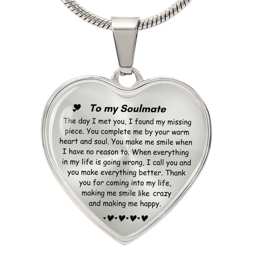 Valentine's Gift For Soulmate - Heart Necklace