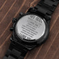 Engraved Black Chronograph Watch - My Man (Boyfriend)