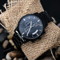 Engraved Black Chronograph Watch - Son