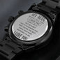 Engraved Black Chronograph Watch - My Man (Boyfriend)