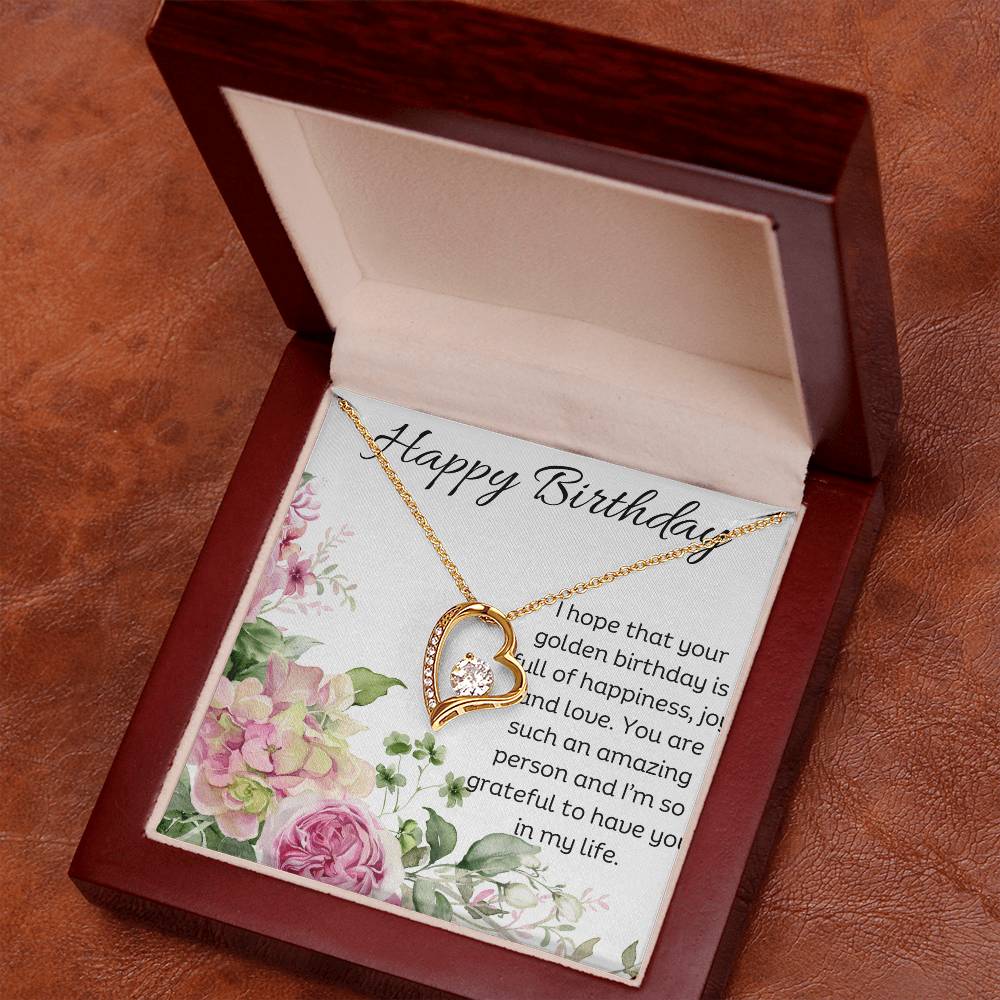 Forever Love Necklace - Golden Birthday