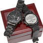 Engraved Black Chronograph Watch - Counting Down The Seconds -  Husband To Be