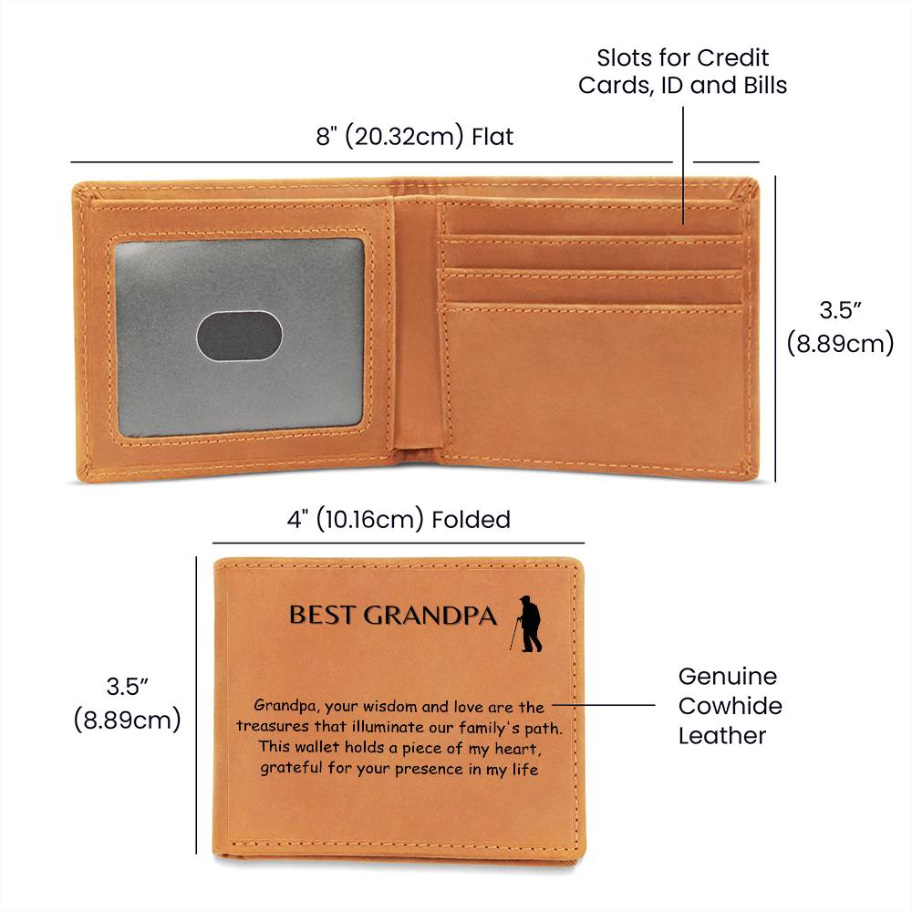 Engraved Wallet - Your Wisdom Grandpa