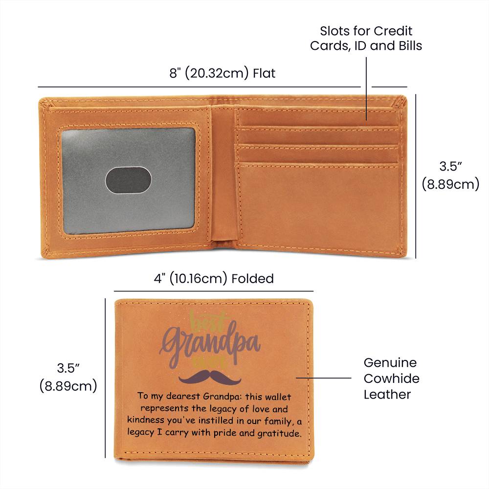 Engraved Wallet - Dearest Grandpa