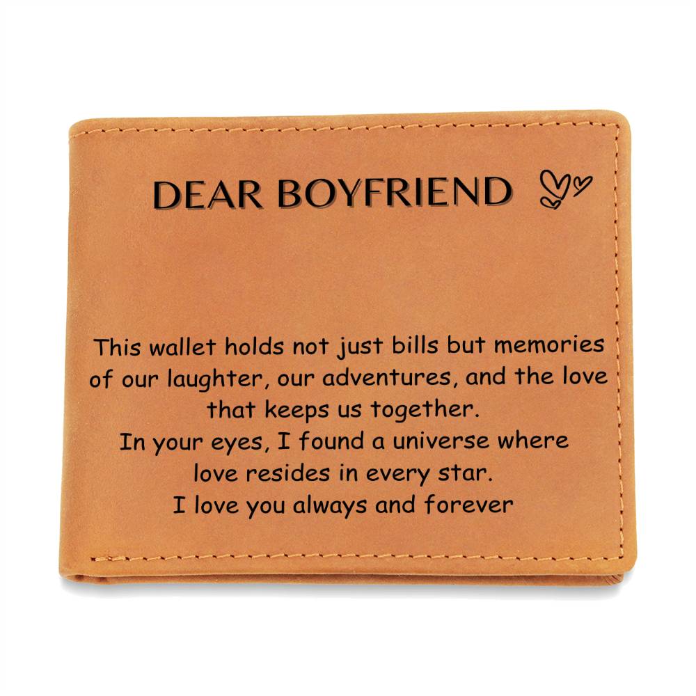 Engraved Wallet - Memories Dear Boyfriend