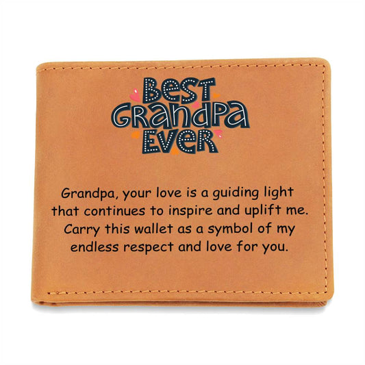 Engraved Wallet - Guiding Light Grandpa