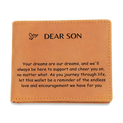 Engraved Wallet - Your Dreams Son