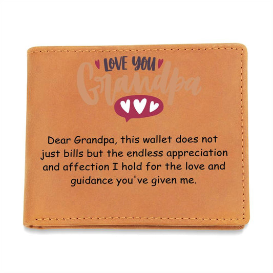 Engraved Wallet - Love You Grandpa