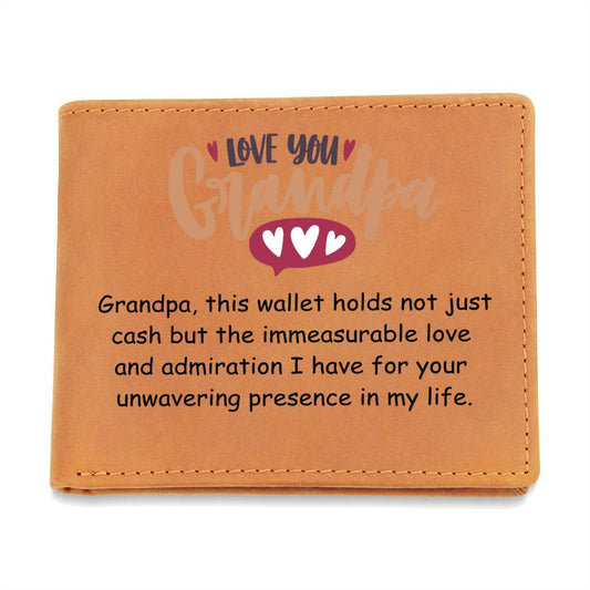 Engraved Wallet - Love You Grandpa