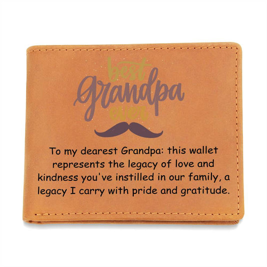 Engraved Wallet - Dearest Grandpa