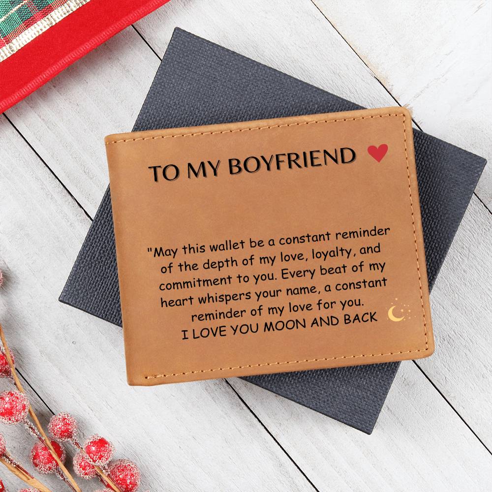 Leather Wallet for Boyfriend - Valentine's Gift For Him