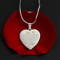 Engraved Heart Necklace - Reflection and Gratitude Mom