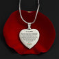 Engraved Heart Necklace - Everyday is a Celebration Xmas for Wife