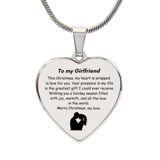 Engraved Heart Necklace - Wrapped in Love Girlfriend