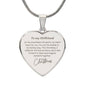 Engraved Heart Necklace - Girlfriend Christmas Snowflakes