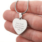 Engraved Heart Necklace - I Love You More