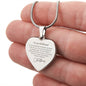 Engraved Heart Necklace - Girlfriend Christmas Snowflakes