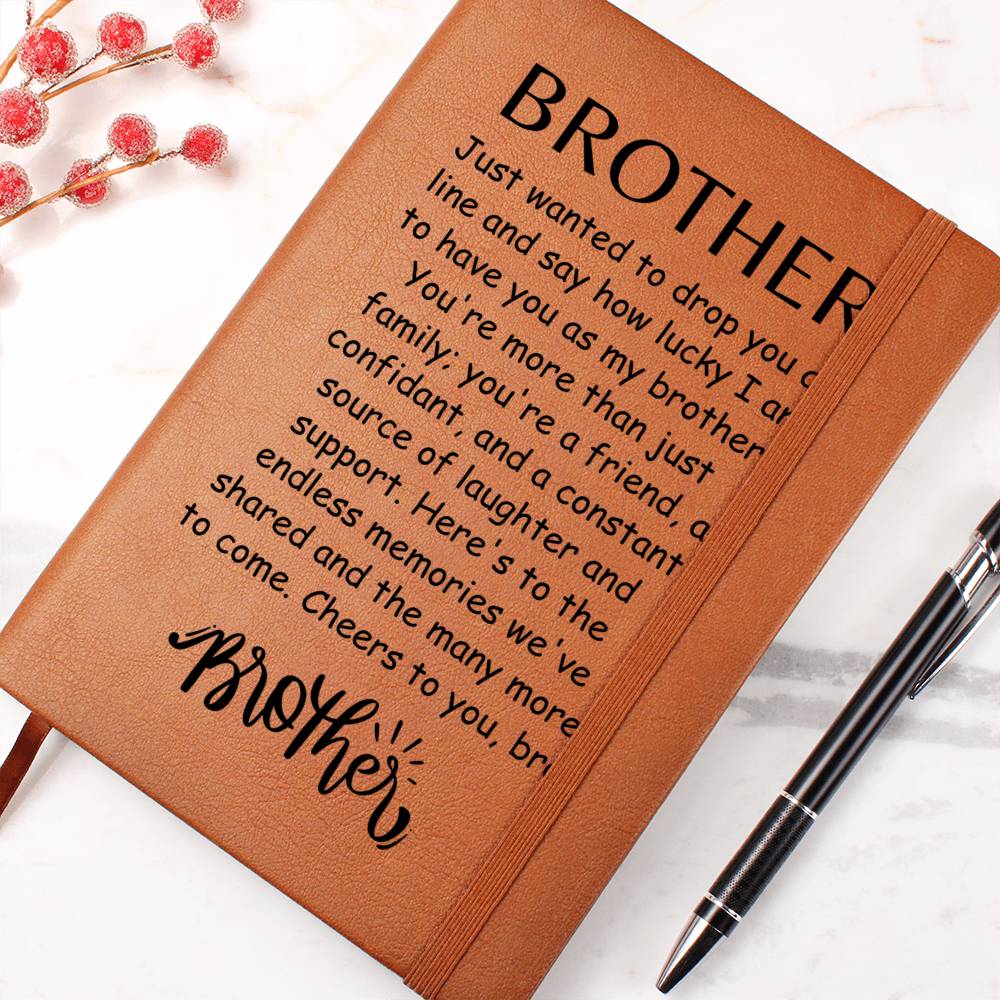 Engraved Journal - Lucky to Have you as my Brother