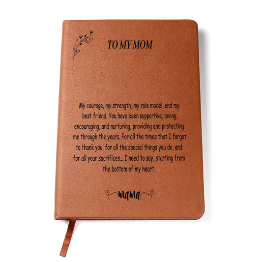 Engraved Journal - Courage and Strength Mom