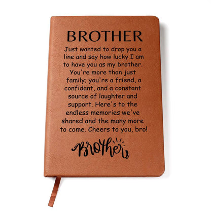 Engraved Journal - Lucky to Have you as my Brother