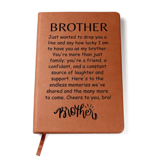 Engraved Journal - Lucky to Have you as my Brother