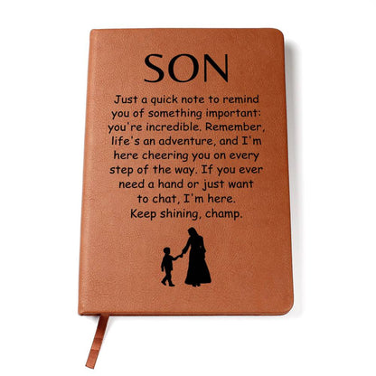 Engraved Journal - Something Important Son