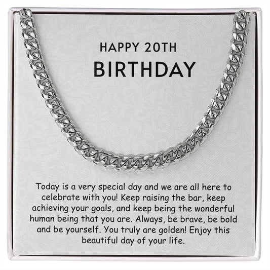 Cuban Link Necklace - Happy 20th Birthday