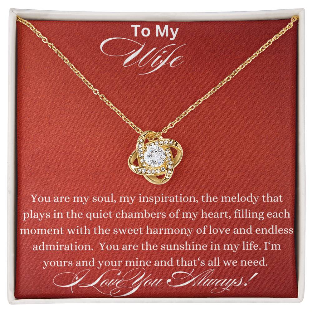 Love Knot Necklace - You are my Soul Wife