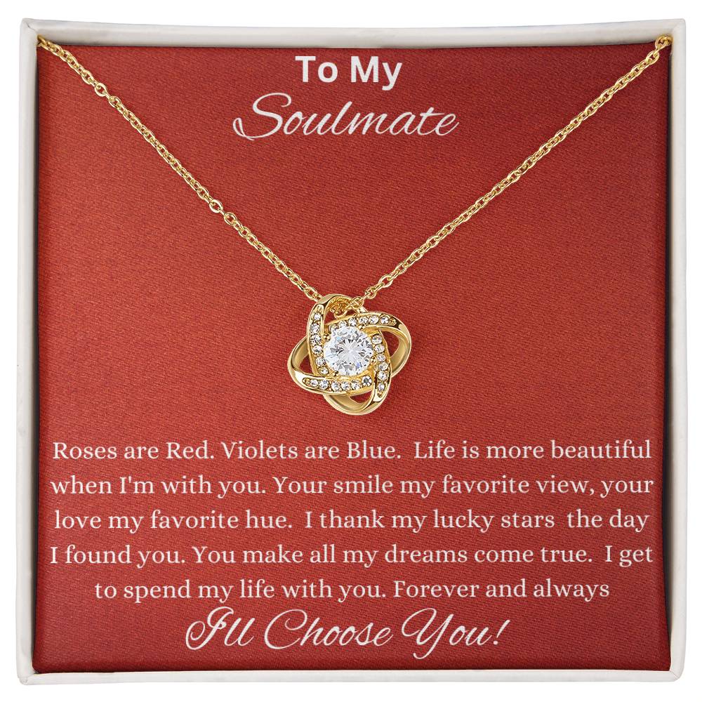 Love Knot Necklace - Roses are Red Soulmate