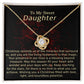 Love Knot Necklace - Merry Christmas Miracles Sweet Daughter