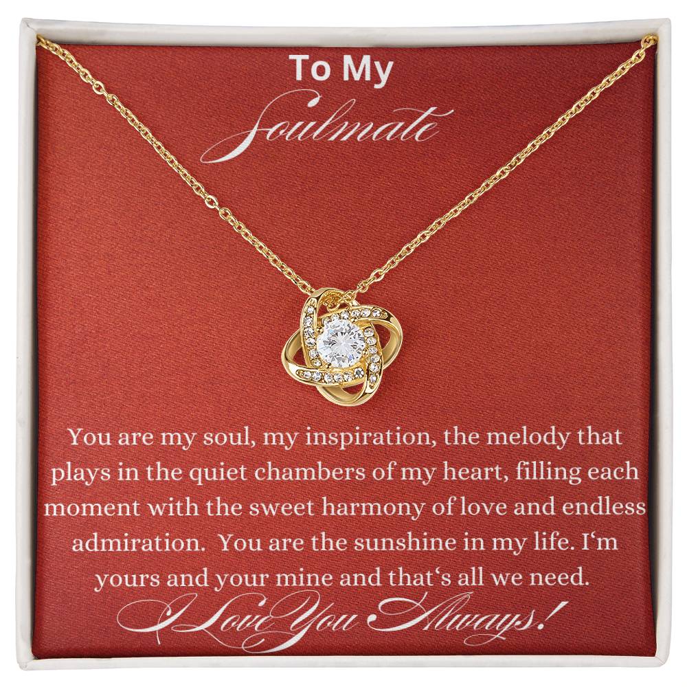 Love Knot Necklace - You are my Soul Soulmate