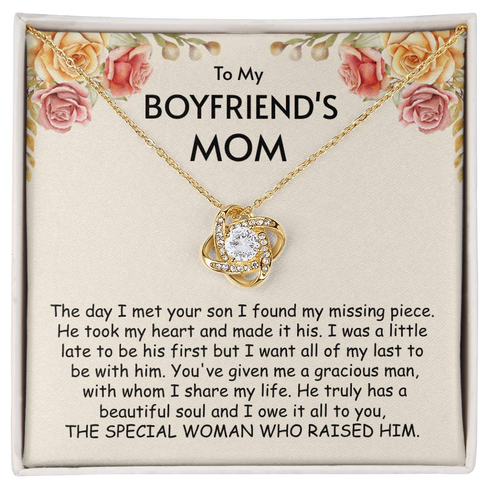 To My Boyfriend's Mom Love Knot Necklace