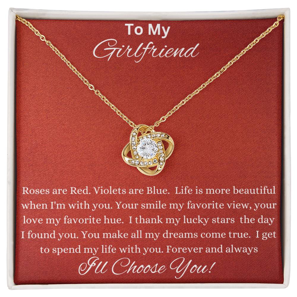 Love Knot Necklace - Roses are Red Girlfriend