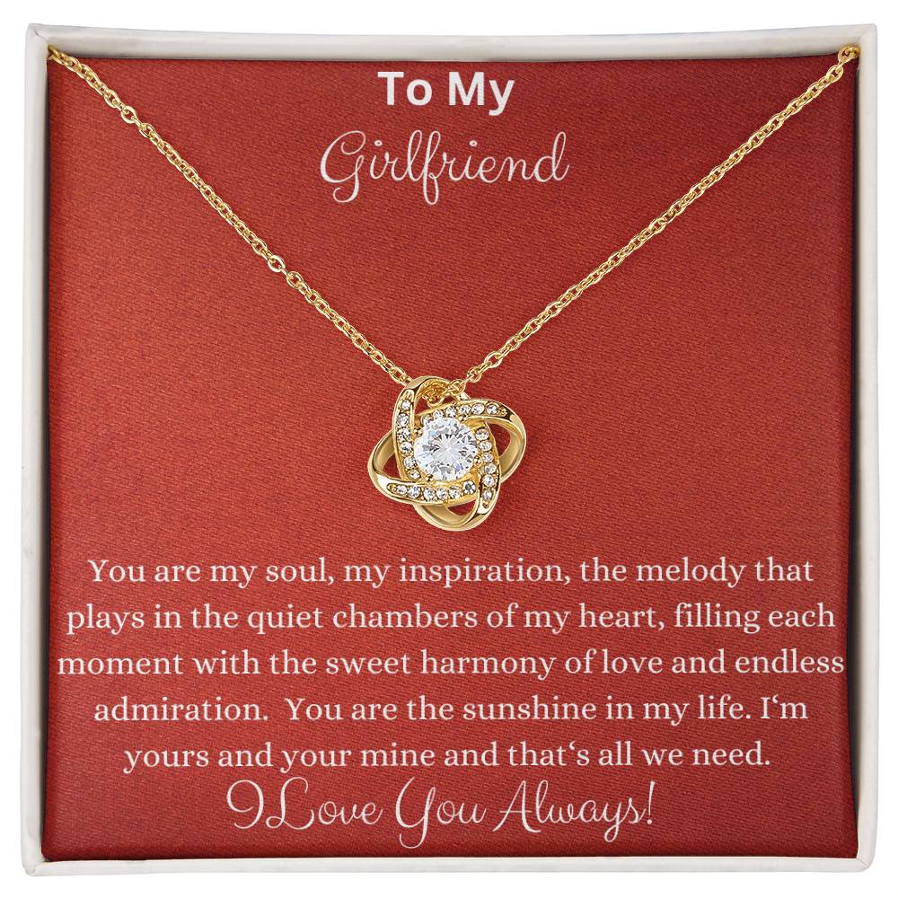 Love Knot Necklace - You Are My Soul Girlfriend