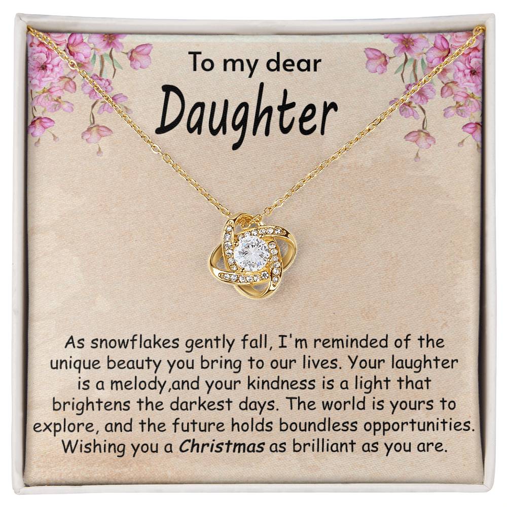 Love Knot Necklace -  Christmas Dear Daughter