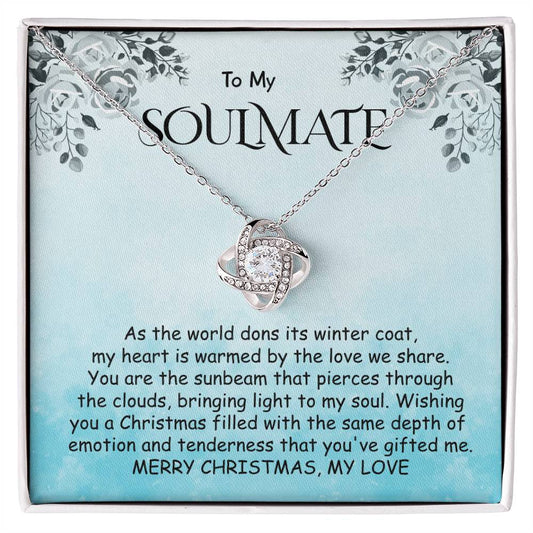 Love Knot Necklace - Christmas Winter Coat Soulmate