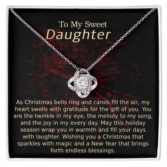 Love Knot Necklace - Christmas Bells Ring Daughter