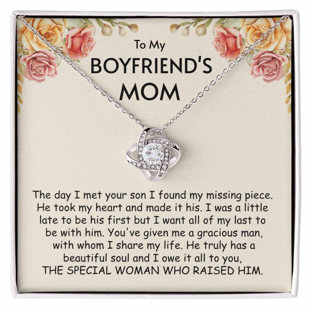 To My Boyfriend's Mom Love Knot Necklace