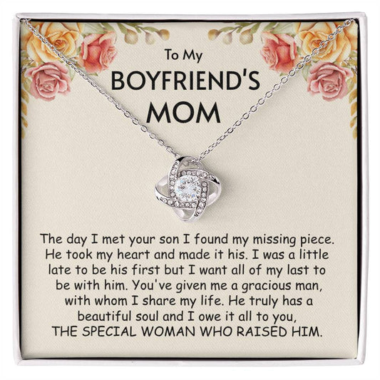 To My Boyfriend's Mom Love Knot Necklace