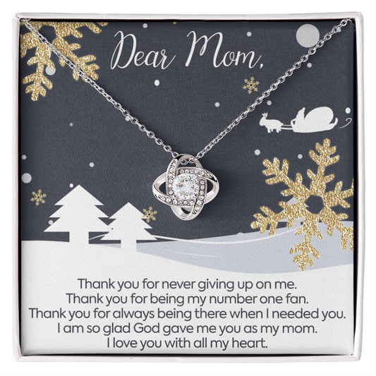 Love Knot Necklace - Christmas Never Giving Up Mom