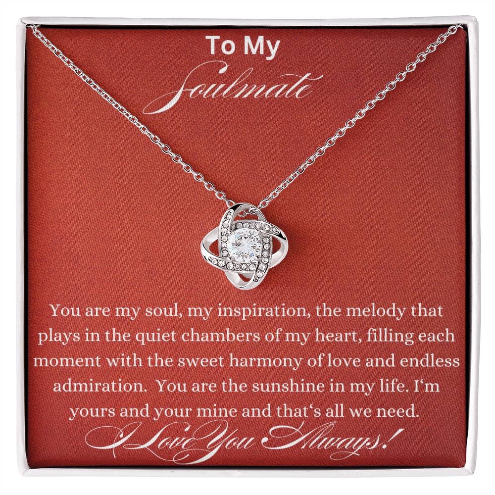 Love Knot Necklace - You are my Soul Soulmate