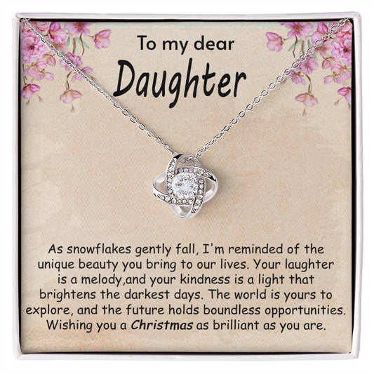 Love Knot Necklace -  Christmas Dear Daughter