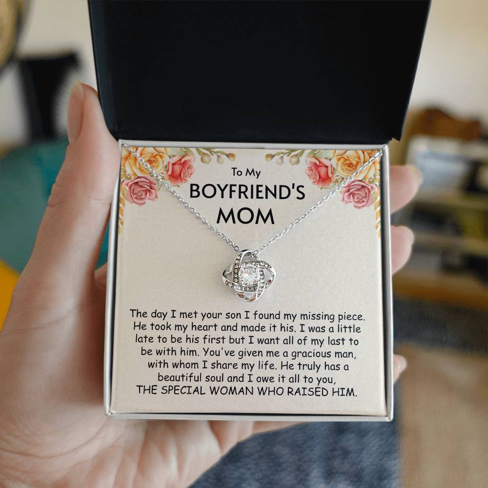 To My Boyfriend's Mom Love Knot Necklace