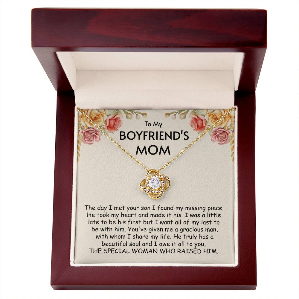 To My Boyfriend's Mom Love Knot Necklace