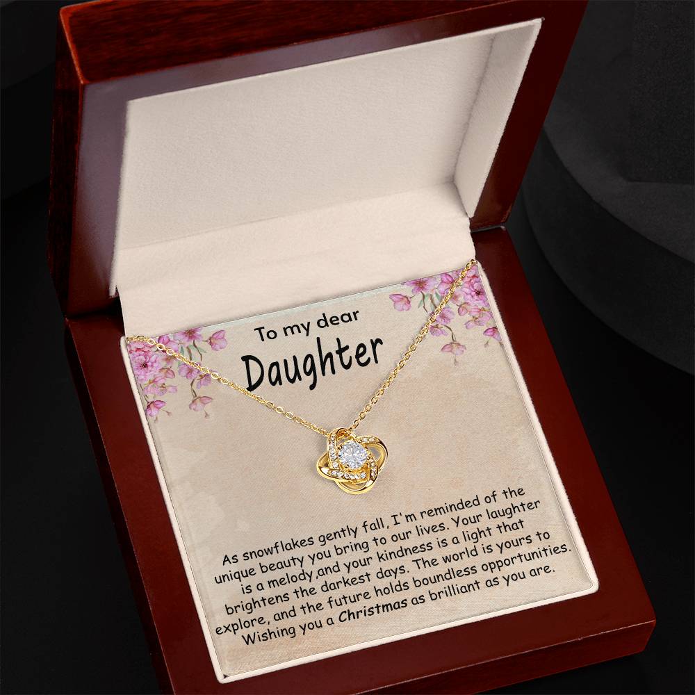 Love Knot Necklace -  Christmas Dear Daughter