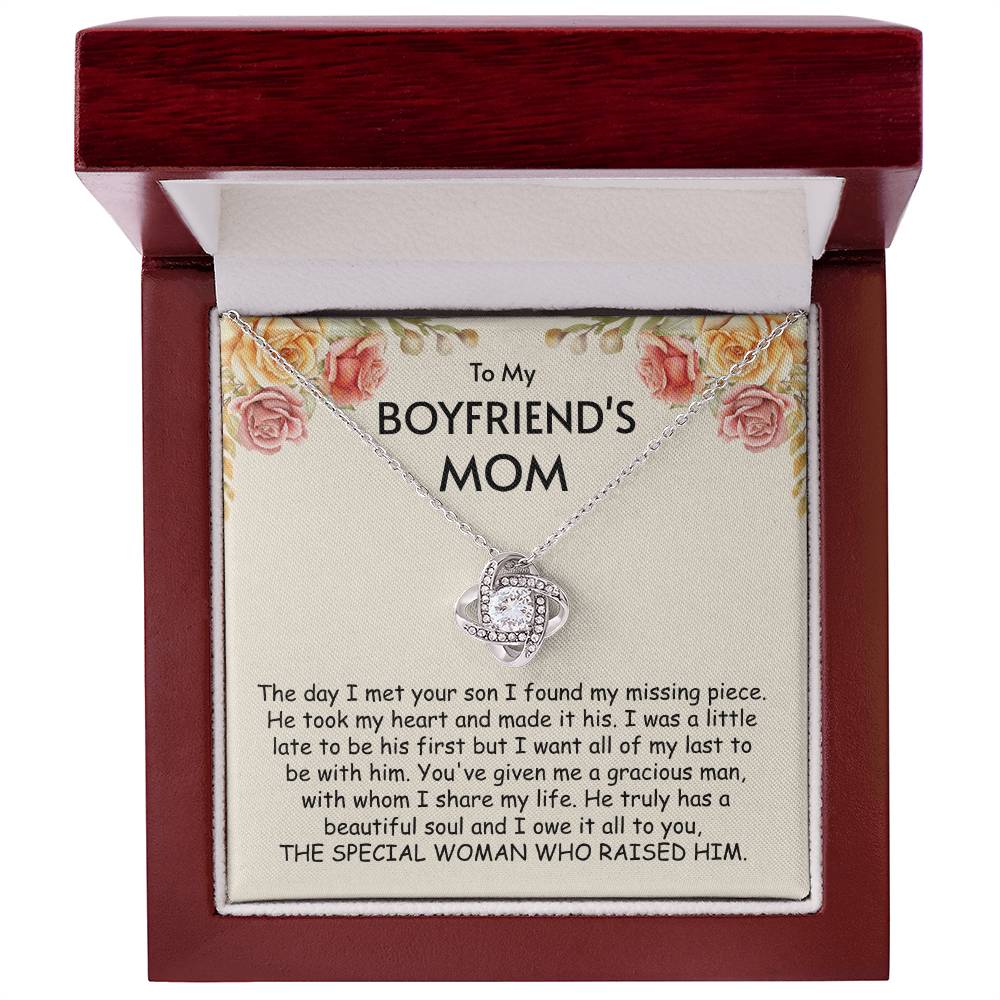 To My Boyfriend's Mom Love Knot Necklace