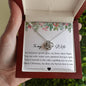 TO MY WIFE MERRY CHRISTMAS - LOVE KNOT NECKLACE