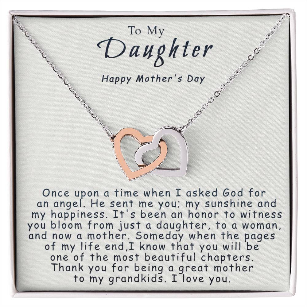 Daughter Mother's Day Gift- Double Heart Necklace