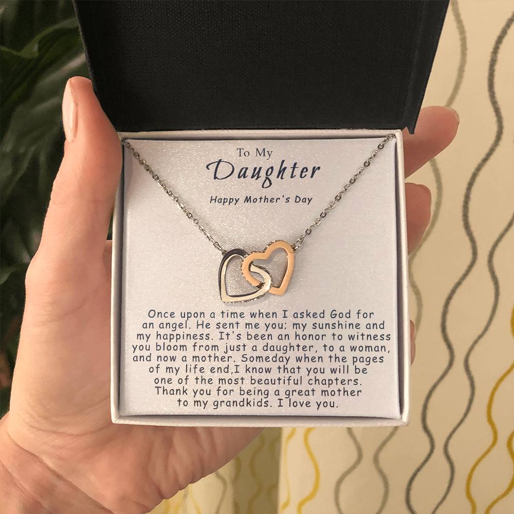 Daughter Mother's Day Gift- Double Heart Necklace